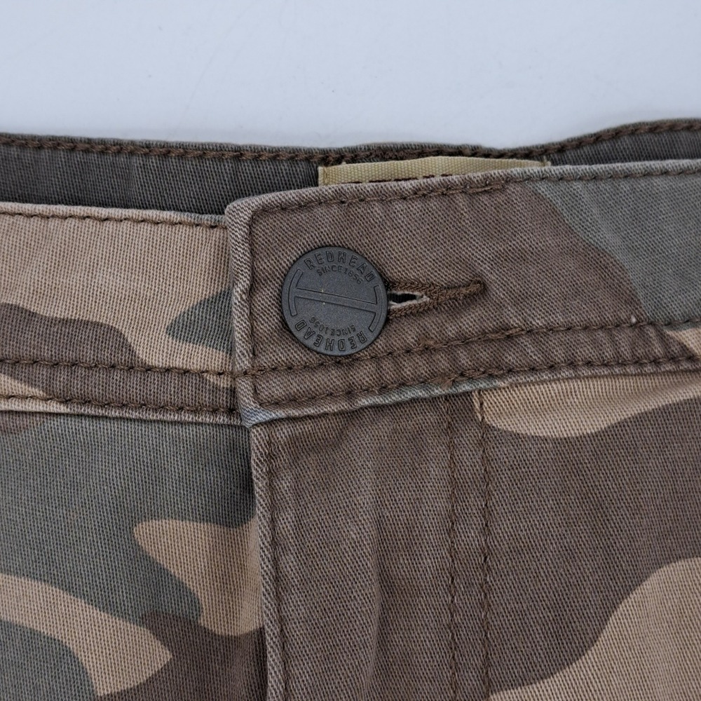 RedHead Camo Cargo Shorts Mens 36 Cotton Blend Brown Green Camouflage Utility - Picture 2 of 9